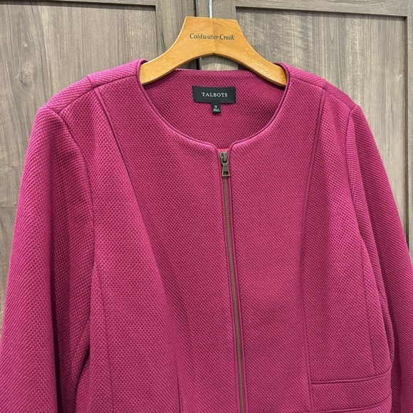 Talbots Blazer Jacket 12 Zip Front Lined - Picture 4 of 9